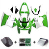 1998-1999 Kawasaki ZX6R White Green Fairing Kit