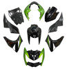 2007-2009 Kawasaki Z1000 Black Green Fairing Kit