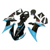 2002-2003 Yamaha YZF R1 Black Light Blue White Fairing Kit