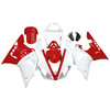 2000-2001 Yamaha YZF 1000 R1 White Red Fairing Kit
