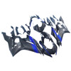 2017-2023 Yamaha YZF R6 Carbon Fiber Blue Black Fairing Kit