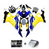 2017-2023 Yamaha YZF R6 Black Blue Yellow Fairing Kit