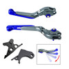 2022-2024 HONDA CRF1100L Africa Twin Adjustable Folding Extendable Racing Brake & Clutch Levers Blue T Generic