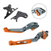 2022-2024 HONDA CRF1100L Africa Twin Adjustable Folding Extendable Racing Brake & Clutch Levers Orange T Generic