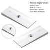 2PCS 2" Wide 4¡ãDegree Steel Leaf Spring Degree Shims Silver