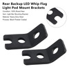 2008-2023 Polaris RZR Rear Backup LED Whip Flag Light Pod Mount Brackets Generic
