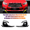 2018-2020 Infiniti Q50 Sport Bumper Fog Light Lamp Cover Black Grille Bezels Generic