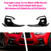 2018-2020 Infiniti Q50 Sport Bumper Fog Light Lamp Cover Black Grille Bezels Generic