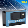 30A MPPT Solar Controller Multi-language Color Screen Serial Port MPPT Solar Controller Bluetooth Temperature Monitoring Charging 12V~60V