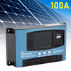100A MPPT Solar Controller Multi-language Color Screen Serial Port MPPT Solar Controller Bluetooth Temperature Monitoring Charging 12V~60V