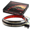 Car Truck LED TailLight Strip Turn Signal Lamp Flowing Dynamic Three row 1.2 meters
