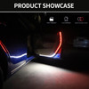 Car Door Decoration Light Strips Warning Flashing Red White Lamp 1.2m