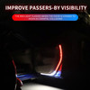 Car Door Decoration Light Strips Warning Flashing Red White Lamp 1.2m