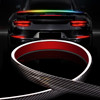 Car Tail Streamer Lamp Carbon Fiber LED Light Rear Wing Spoiler Lip Brake Trunk Multicolour 1.3M