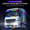 Truck Colorful Streamer Marquee LED Light Strips External With Remote Control 2.4m