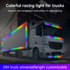 Truck Colorful Streamer Marquee LED Light Strips External With Remote Control 2.4m
