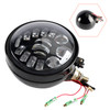 Multifunctional Beam Headlight Lamp Custom Black #82 For Racer Bobber Chopper