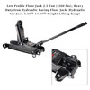 Low Profile Floor Jack 2.5 Ton (5500 lbs), Heavy Duty Iron Hydraulic Racing Floor Jack, Hydraulic Car Jack 3.35"-14.17" Height Lifting Range