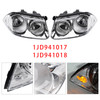 2006-2011 VW Bora GLI Left+Right Headlight Lamp 1JD941017 1JD941018 Black Generic