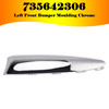 2015-2020 FIAT 500 (312) LOUNGE Left Front Bumper Moulding Chrome 735642306 Generic