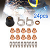 24Pcs IPT40 Plasma Cutting Torch Tip Electrode Consumables For CUT-55DS CUT-65DS