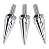 3 Spiked Windshield Bolts For Street Glide FLHX Electra Glide FLHT 96-13 Silver
