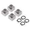 4X Snowmobile Trailer Insert Nut & Snap Ring Kit 04414 03400 For Triton Xt & Lt