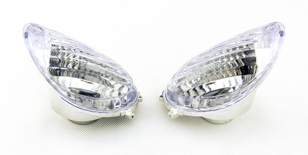 Front Turn Signal Lights For Suzuki Hayabusa GSX1300R 2008-2019 - Smoke Lens With Bulbs