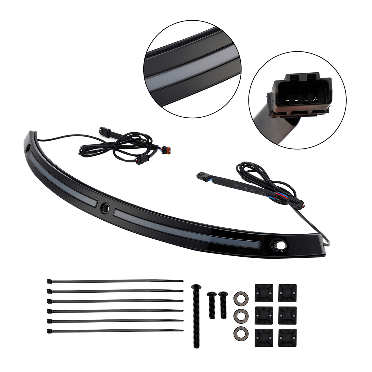 2014+Touring Electra Glide Street Glide Ultra Limited Windshield Trim Black Generic