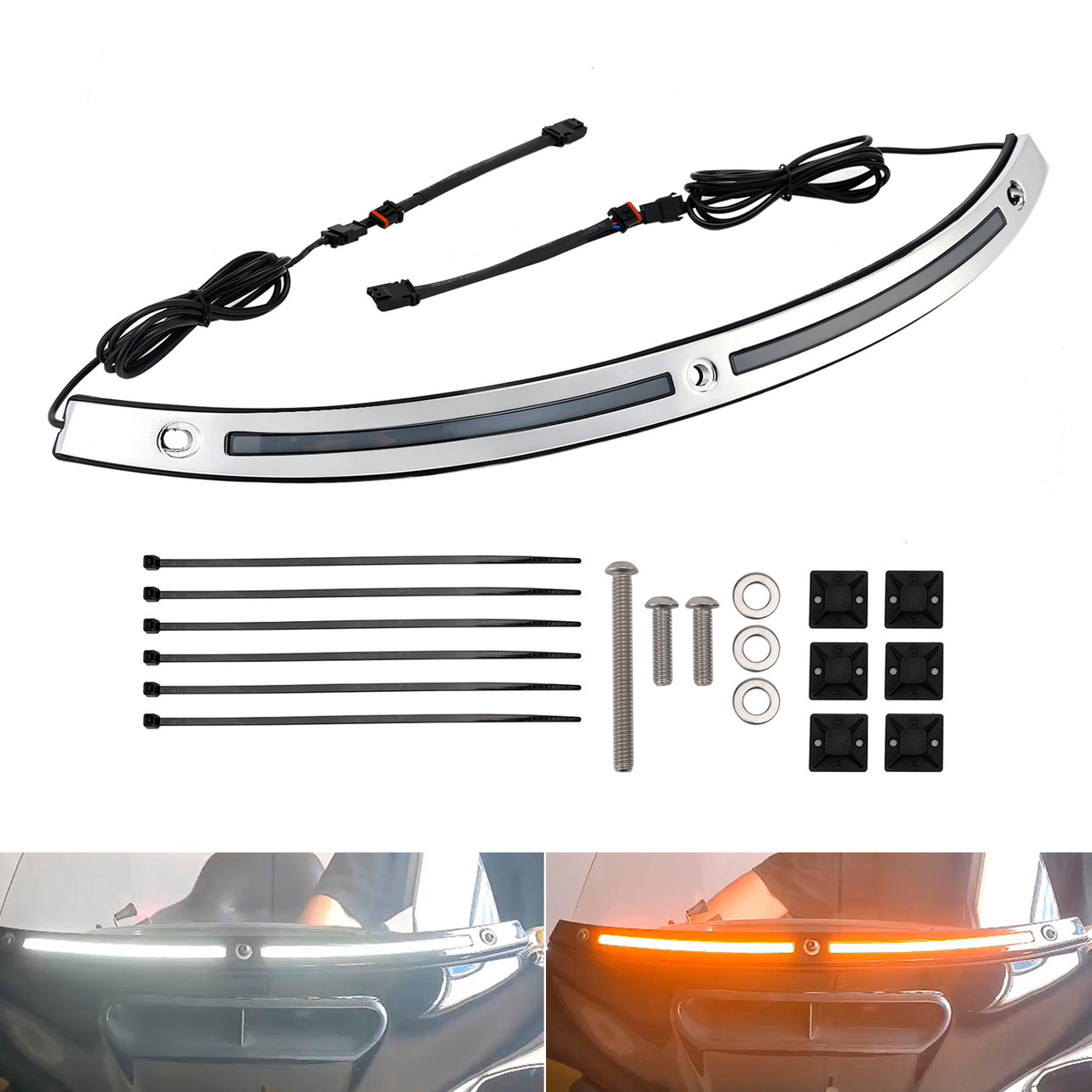 2014+Touring Electra Glide Street Glide Ultra Limited Windshield Trim Chrome Generic