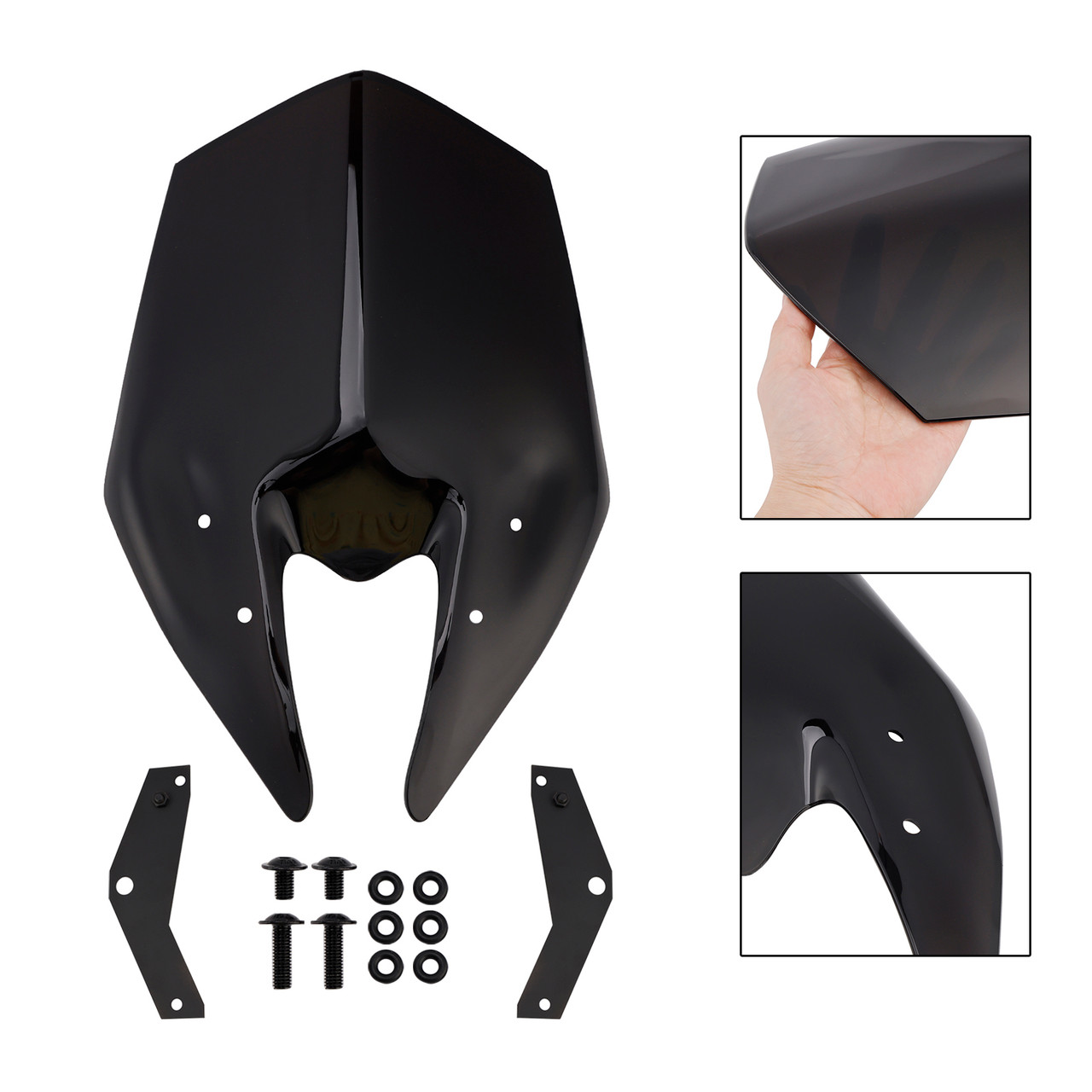 2025 Kawasaki Z900 Windscreen Windshield + Bracket Black Generic