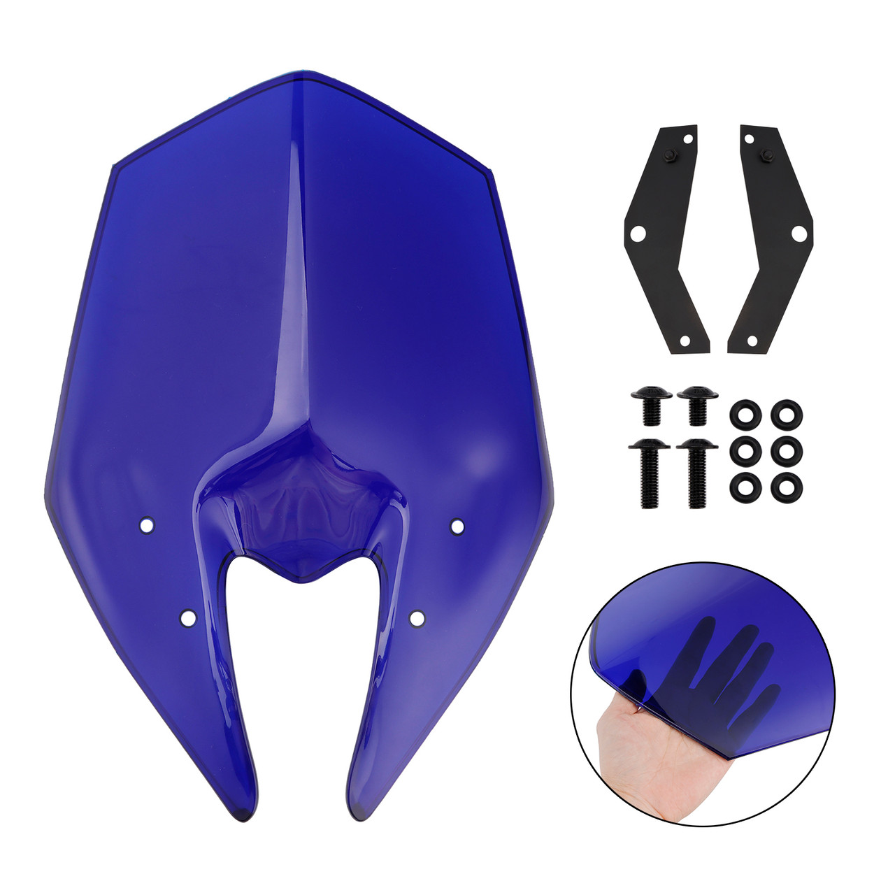 2025 Kawasaki Z900 Windscreen Windshield + Bracket Blue Generic