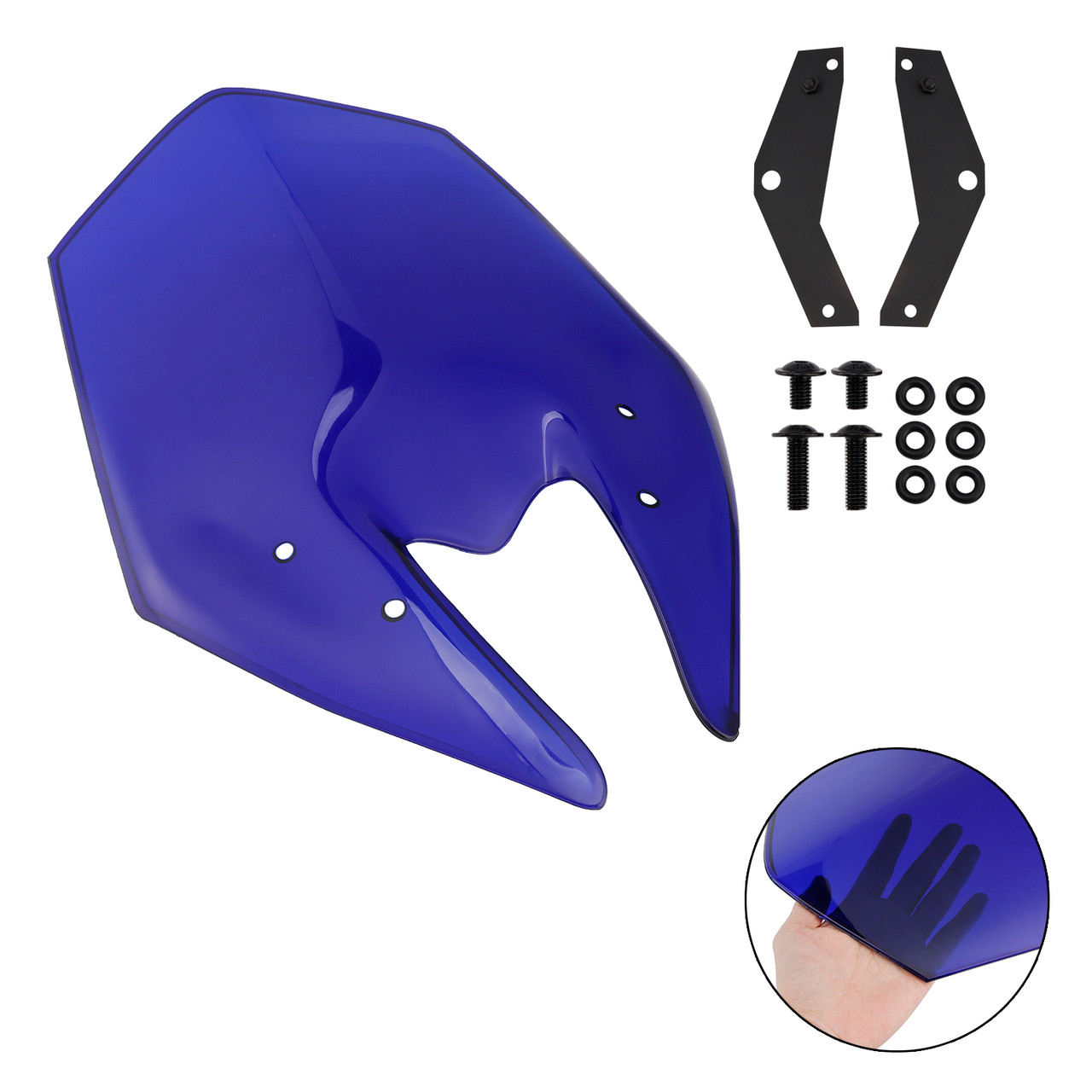 2025 Kawasaki Z900 Windscreen Windshield + Bracket Blue Generic