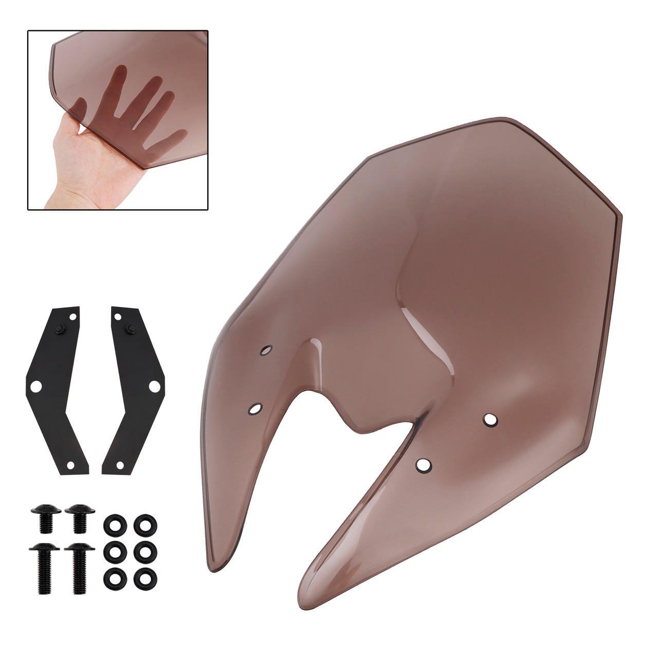 2025 Kawasaki Z900 Windscreen Windshield + Bracket Smoke Generic