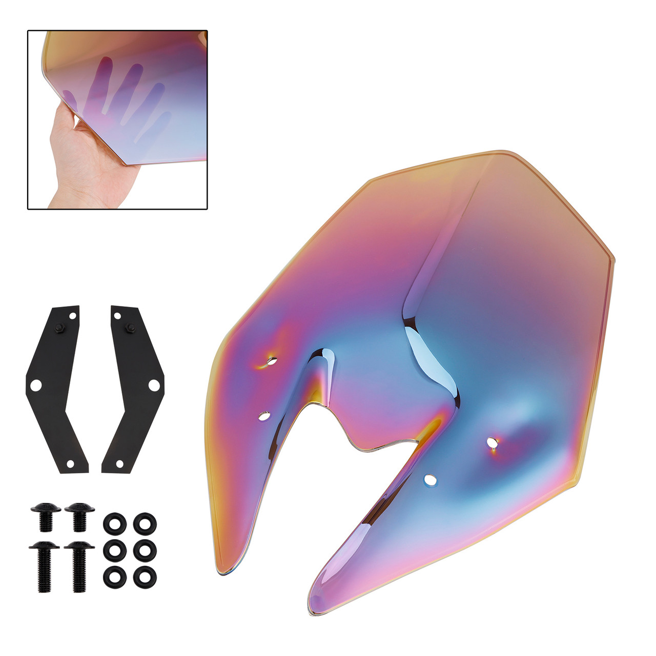 2025 Kawasaki Z900 Windscreen Windshield + Bracket White Iridium Generic