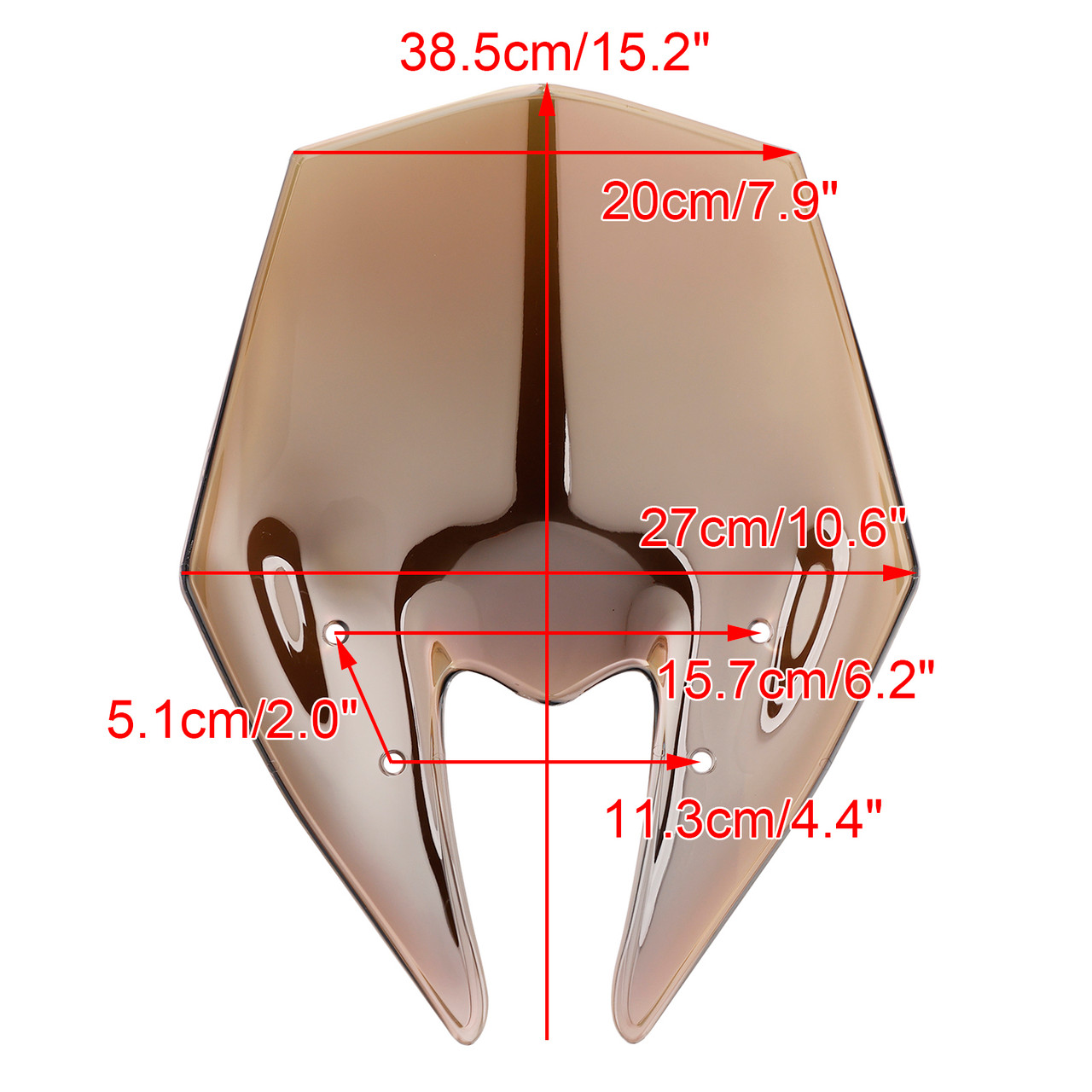 2025 Kawasaki Z900 Windscreen Windshield + Bracket White Iridium Generic