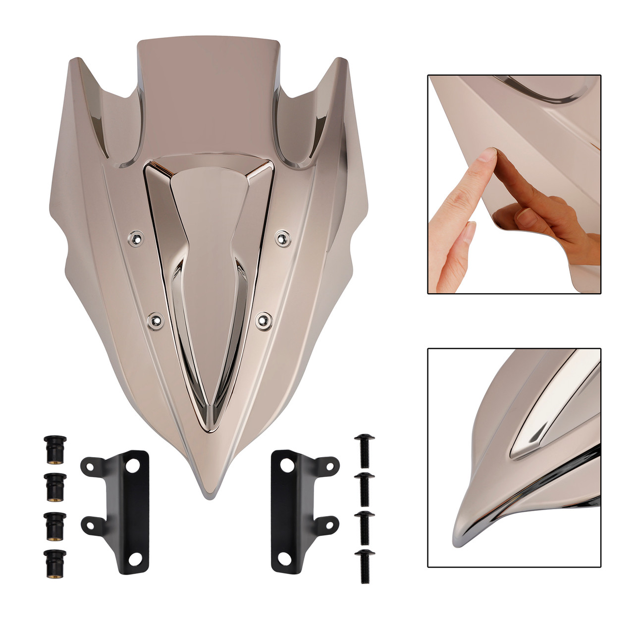 2024-2025 KAWASAKI Z500 Windshield Windscreen Chrome Generic