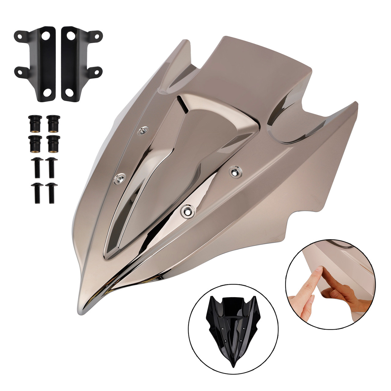 2024-2025 KAWASAKI Z500 Windshield Windscreen Chrome Generic