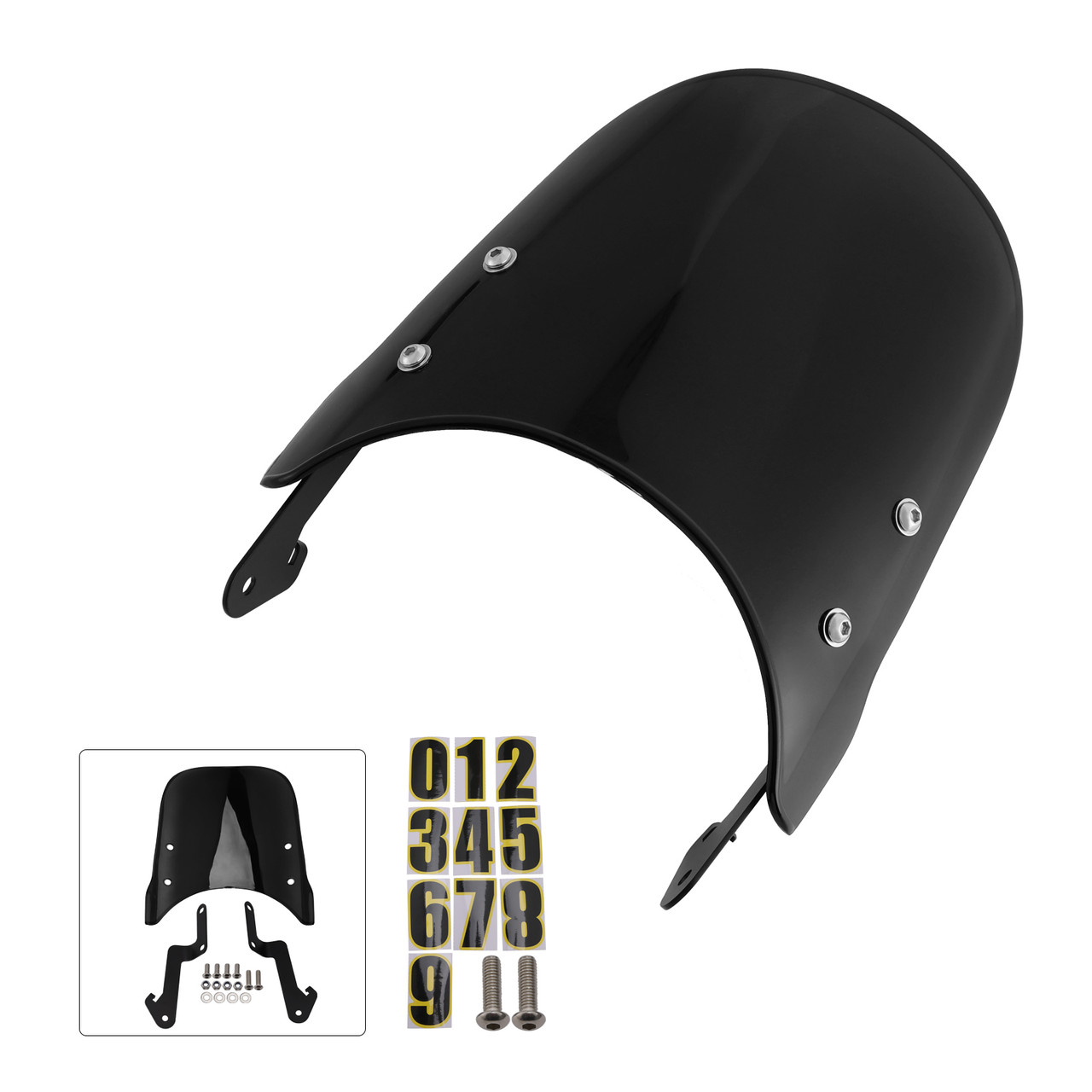 2024-2025 YAMAHA XSR 125 Windshield WindScreen Black Generic