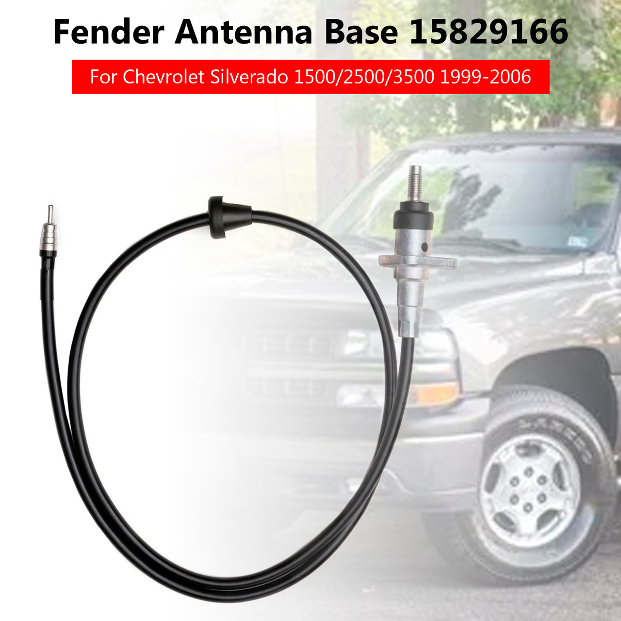 1999-2006 Chevrolet Silverado 1500 2500 3500 Fender Antenna Base 15829166 Generic