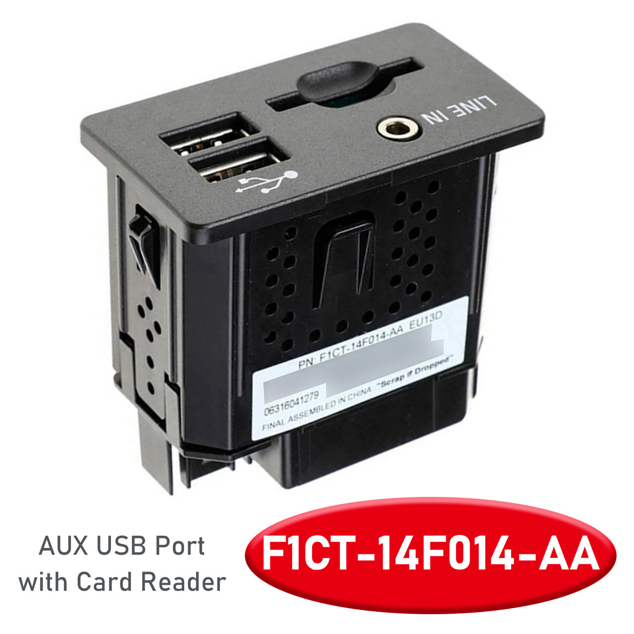 C-MAX TRANSIT KUGA AUX USB Port with Card Reader F1CT-14F014-AA Generic