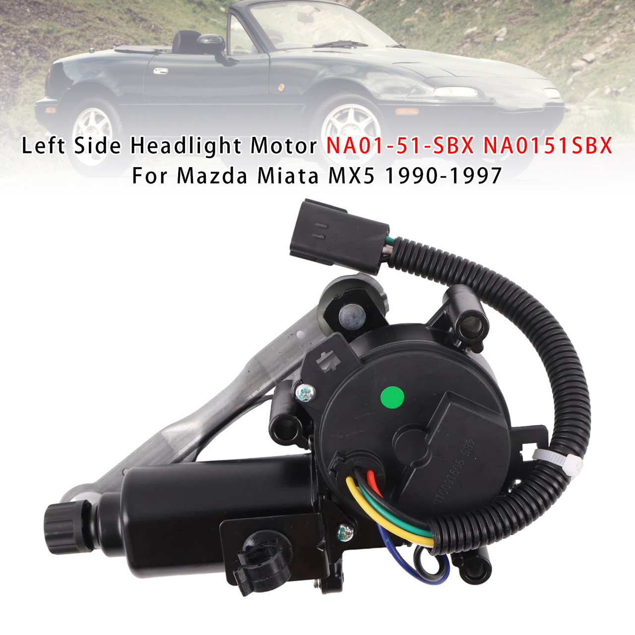 1990-1997 Mazda Miata MX5 Left Side Headlight Motor NA01-51-SBX NA0151SBX Generic