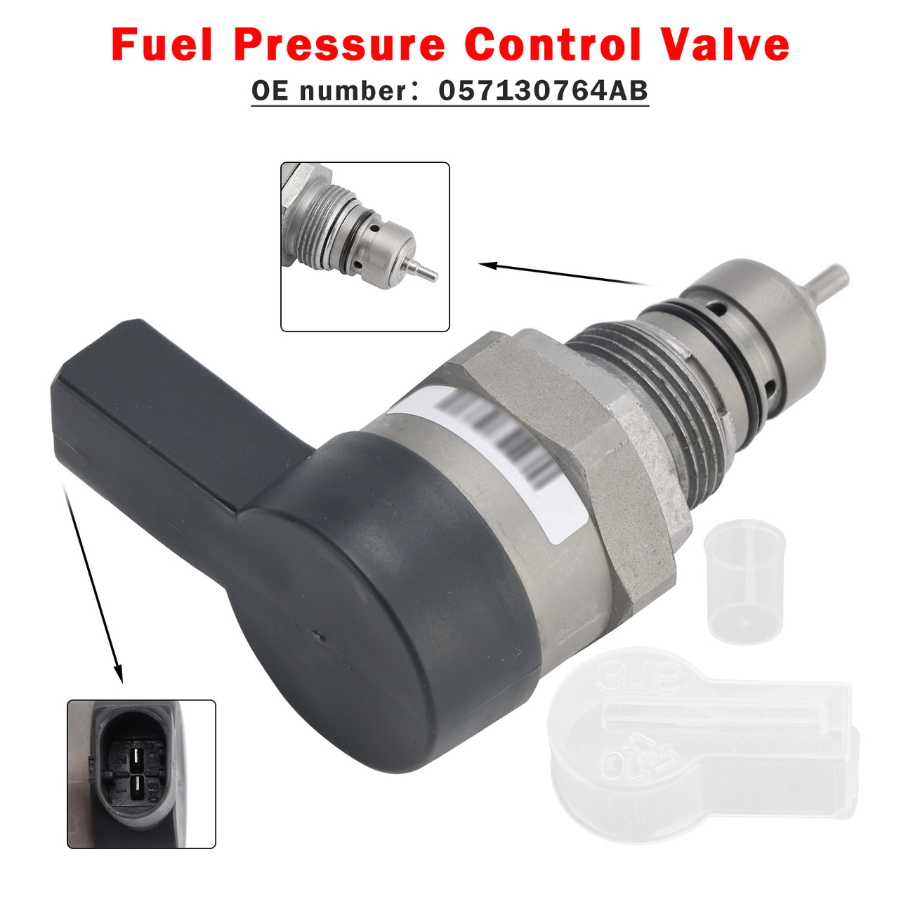 VW Audi Porsche Seat Skoda 1.4-3.0 TDI Fuel Pressure Control Valve 057130764AB Generic