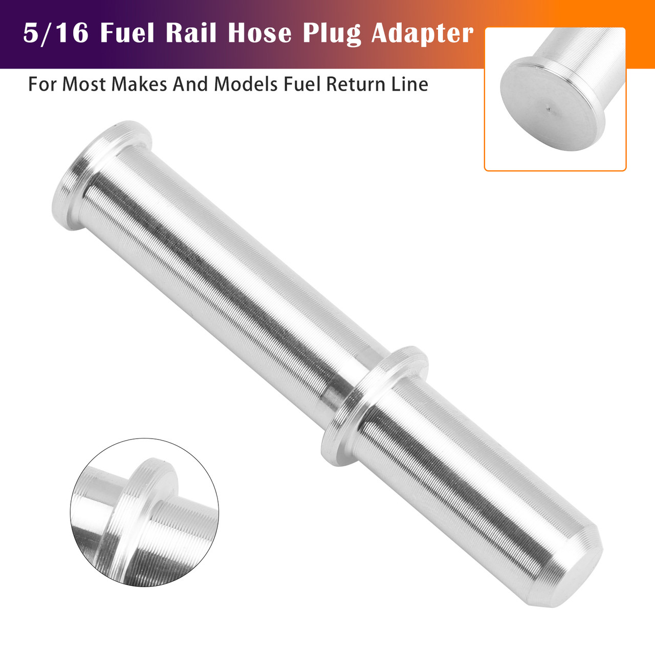 LS LS1 LS3 GM Quick Connect Male 5/16 Fuel Rail Hose Plug Adapter Fitting AN807-01A Generic