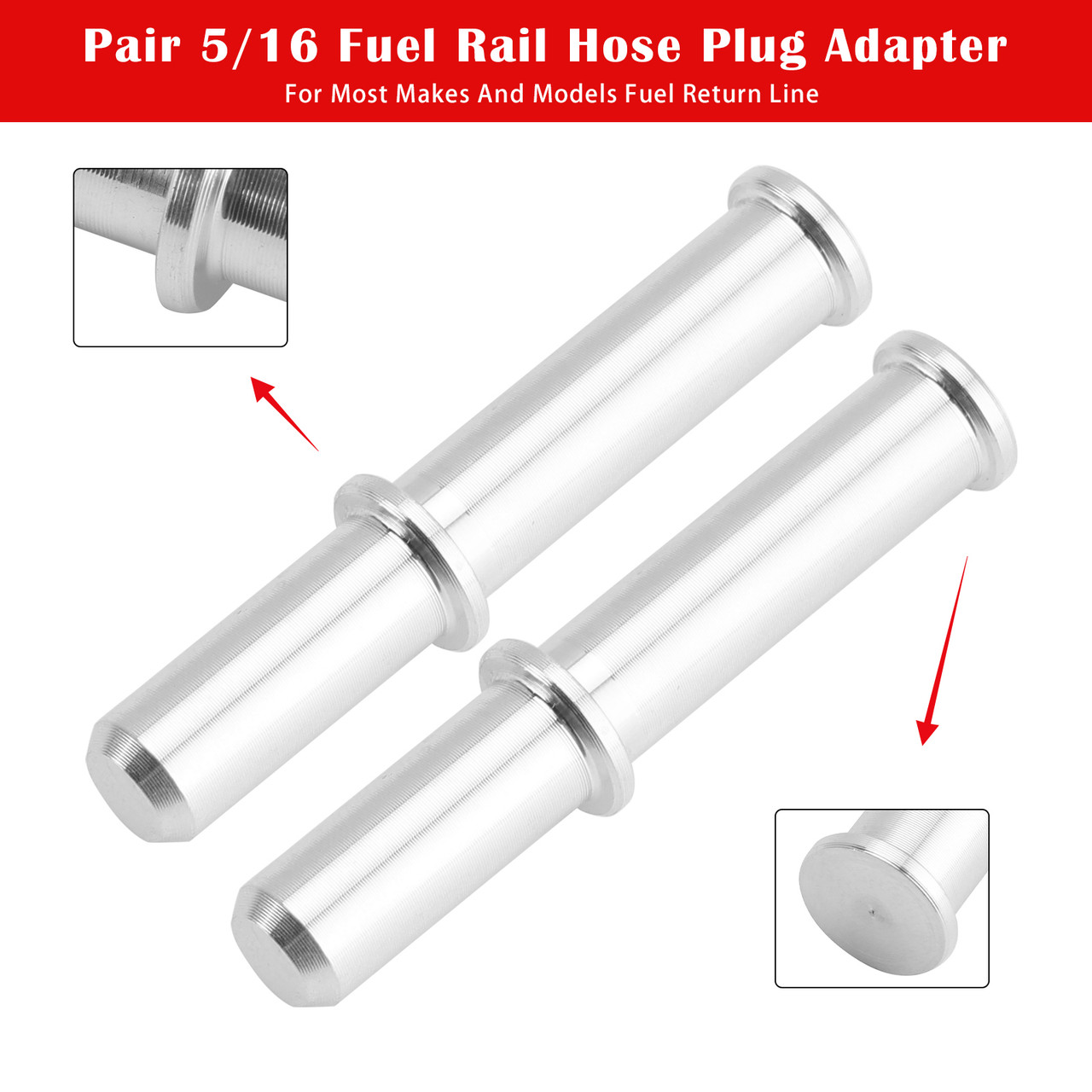 LS LS1 LS3 GM Quick Connect Male 5/16 Fuel Rail Hose Plug Adapter Fitting AN807-01A Generic