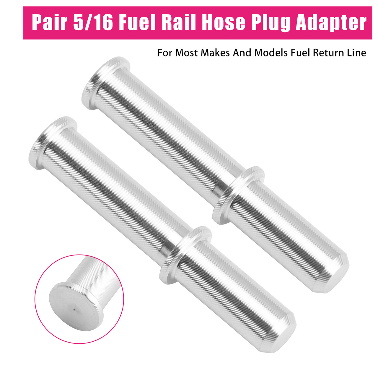 LS LS1 LS3 GM 2*Quick Connect Male 5/16 Fuel Rail Hose Plug Adapter Fitting AN807-01A Generic