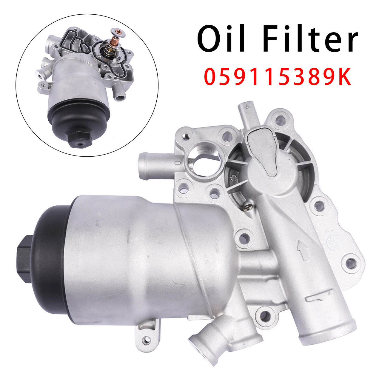 2010-2017 Audi Q5 Q7 3.0T Diesel Oil Filter Housing Oil Cooler 059115389K Generic