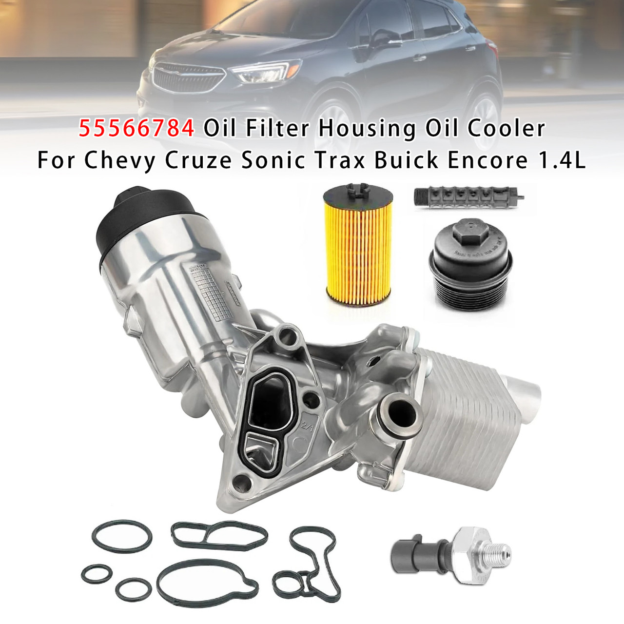 2014-2020 Buick Encore 1.4L L4 Oil Filter Housing Oil Cooler
