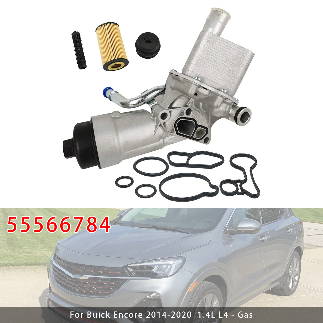 2014-2020 Buick Encore 1.4L L4 Oil Filter Housing Oil Cooler 55566784 Generic
