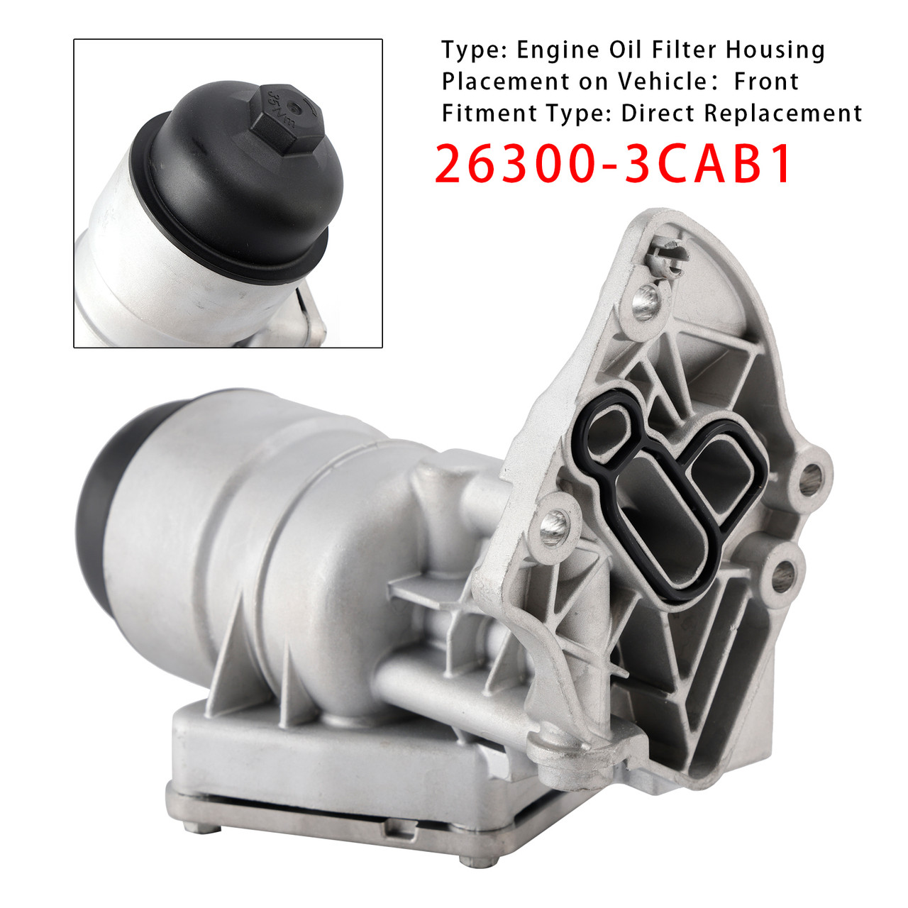 2012-2019 HYUNDAI Azera Santa Fe Aluminum Engine Oil Filter Housing 26300-3CAB1 Generic